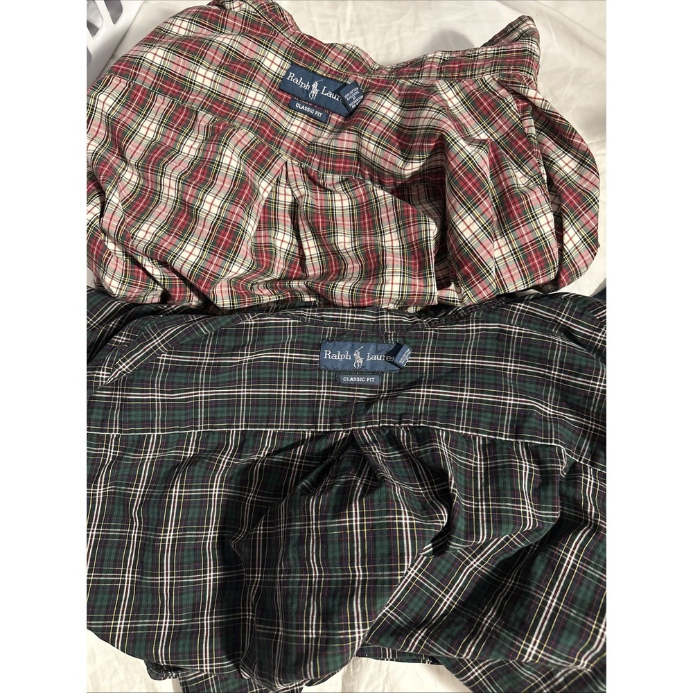 (Lot Of 2) Ralph Lauren Mens Long Sleeve Button Down Shirts Size 4XB
